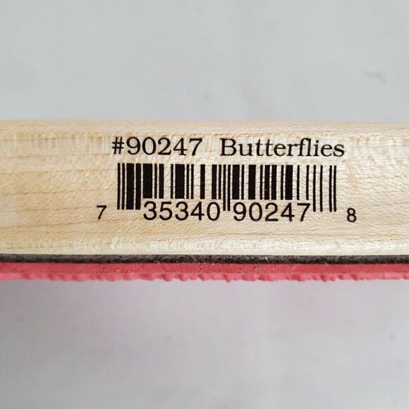 NEW Carolyn Shores Wright Butterflies Butterfly Rubber Stamp 90247 - Picture 3 of 3